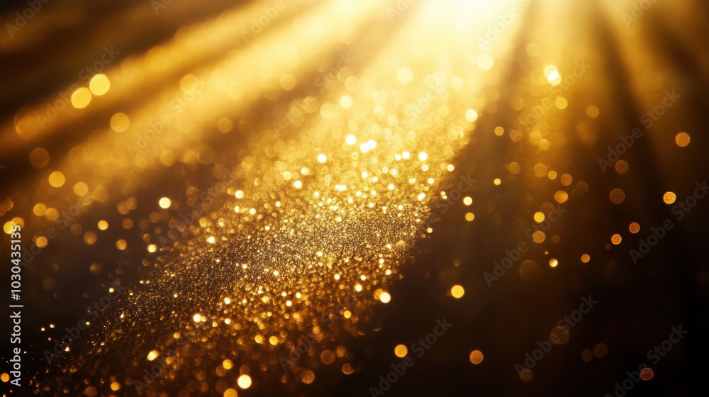 Obraz premium Golden rays of light illuminate a magical atmosphere during a serene evening event