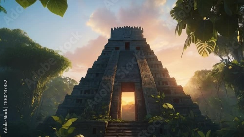 Mayan Pyramid in the jungle