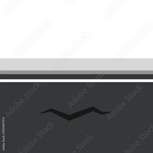 Hole on the Road. Hole in the asphalt. road repair. flat vector illustration.