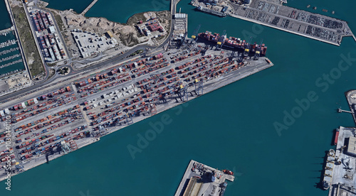 Valencia Port Aerial View, Mediterranean Hub in Spain