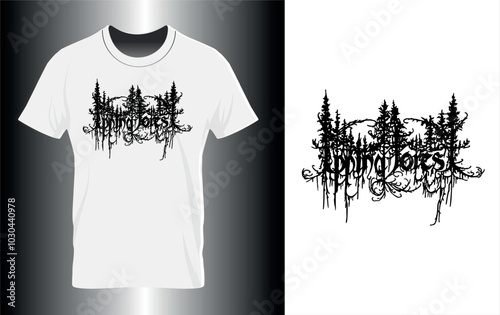 black metal shirt design template