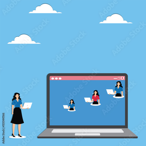 Recruiter conducting virtual interviews for remote job candidates