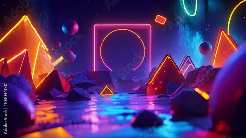 Vibrant abstract light streaks in a cosmic, neon-colored explosion. Energetic and dynamic fractal design, perfect for futuristic or sci-fi themes.
