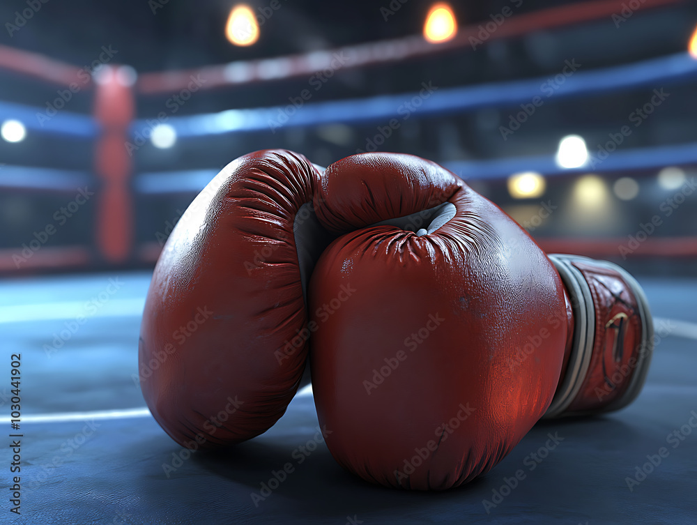 custom made wallpaper toronto digitalClosed up red boxing gloves in the boxing ring