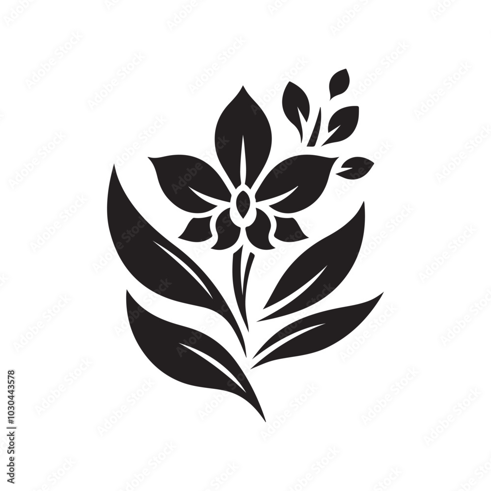 Elegant Orchid Flower Silhouette - A Beautiful Vector Icon Featuring the Black Silhouette of Orchid Flowers, Ideal for Nature-focused Projects, Elegant Branding, and Creative Floral Illustrations.
Elegant Orchid Flower Silhouette - A Beautiful Vector Icon Featuring the Black Silhouette of Orchid Flowers, Ideal for Nature-focused Projects, Elegant Branding, and Creative Floral Illustrations.