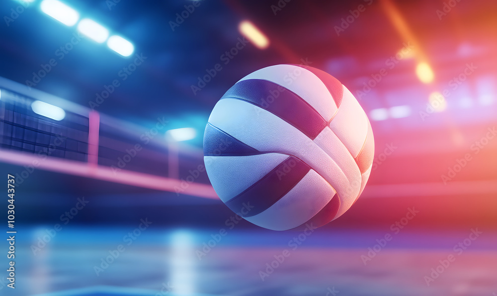Dynamic Volleyball Action with Neon Lights and Abstract Geometric Patterns for Futuristic Sports Branding Dynamic Volleyball Action with Neon Lights and Abstract Geometric Patterns for Futuristic Sports Branding