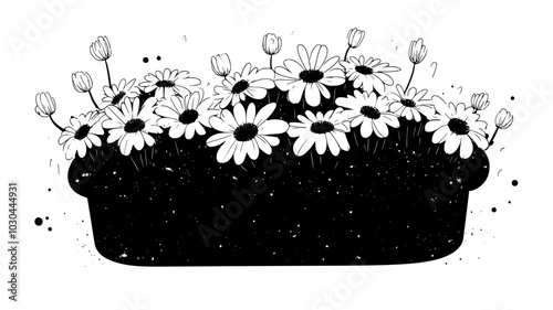 Biodegradable floral foam used in creating sustainable flower arrangements, vector illustration art