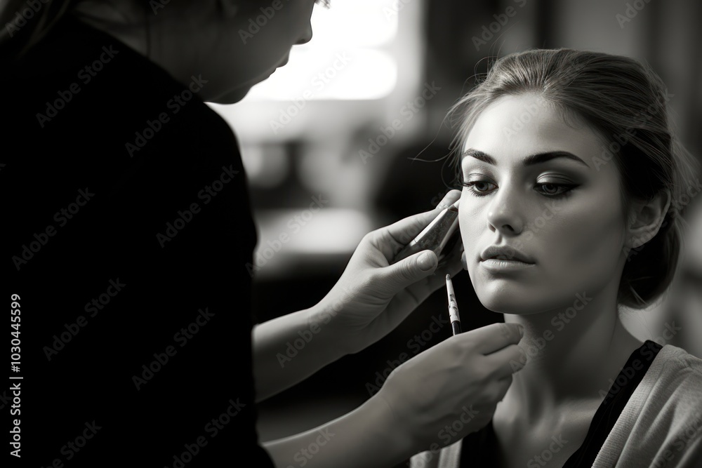 Obraz premium Adult woman togetherness monochrome.