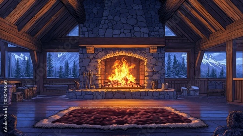 Rustic Glow, Cozy fireplaces