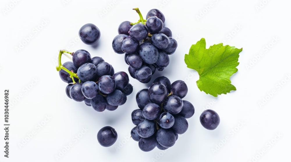 Gorgeous Black Grape: An Exquisite Top View in Flawless Flat Lay Style! Gorgeous Black Grape: An Exquisite Top View in Flawless Flat Lay Style!