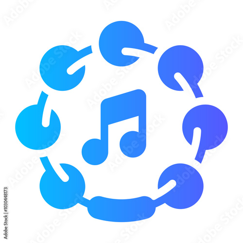 tambourine gradient icon