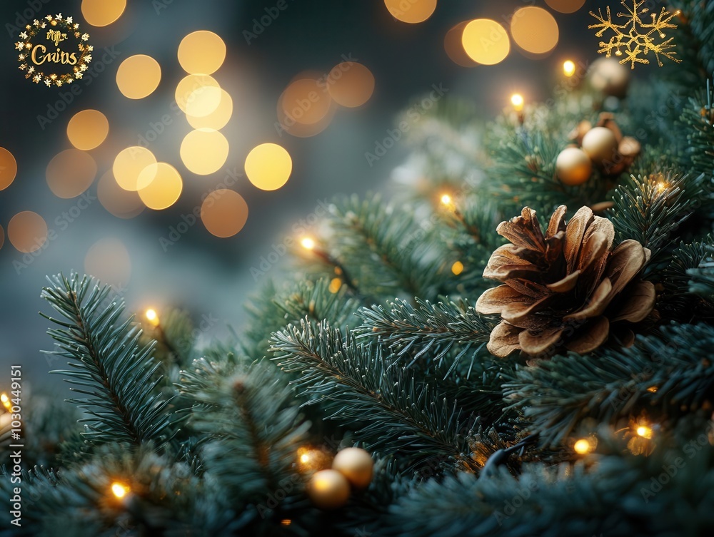 charming christmas backdrop featuring lush green fir branches adorned with twinkling lights, creating a cozy and festive atmosphere perfect for seasonal quotes and heartfelt messages charming christmas backdrop featuring lush green fir branches adorned with twinkling lights, creating a cozy and festive atmosphere perfect for seasonal quotes and heartfelt messages