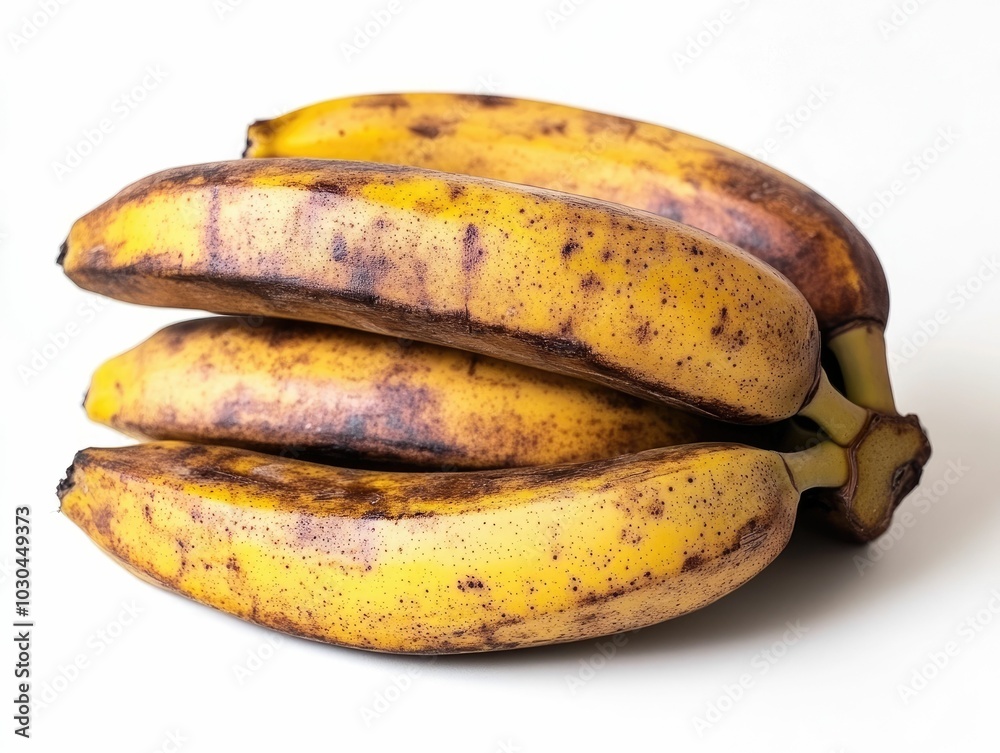 A cluster of fresh ripe and vibrant yellow bananas displayed against a clean white background This image showcases the natural beauty and healthy appeal of this popular tropical fruit A cluster of fresh ripe and vibrant yellow bananas displayed against a clean white background This image showcases the natural beauty and healthy appeal of this popular tropical fruit