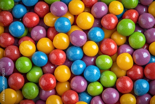 A colorful background of assorted candies. The image features a variety of colorful candies in a close-up view, perfect for representing sweetness and fun.