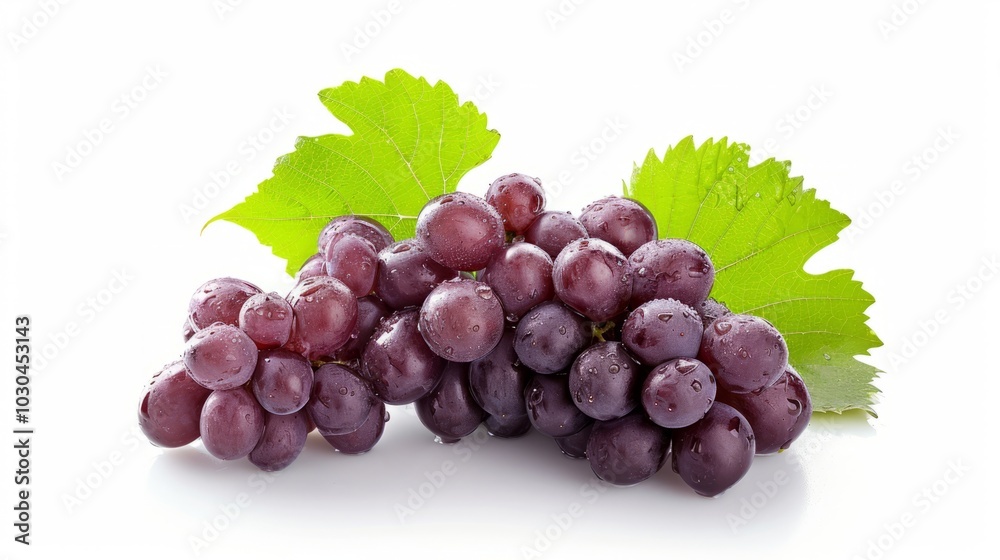 Glorious Grapes: A Vibrant Display on a White Canvas - Glorious Grapes: A Vibrant Display on a White Canvas -