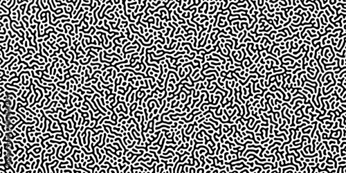 Gradient noise line abstract spread geometric background. Monochrome Turing reaction background. Abstract diffusion pattern with chaotic shapes. Vector illustration 