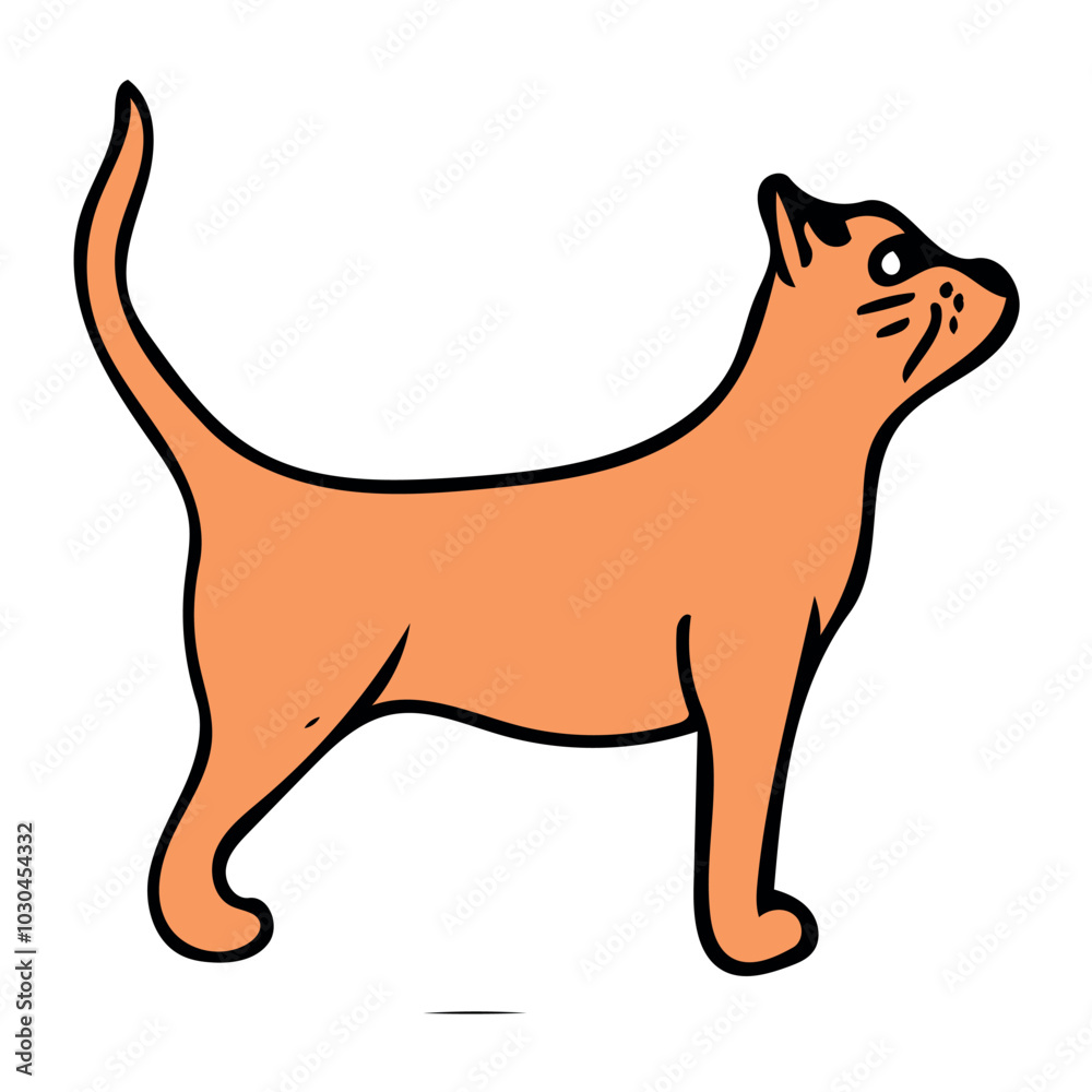 Cartoon red cat on transparent background. Vector illustration, web design object.
Cartoon red cat on transparent background. Vector illustration, web design object.
