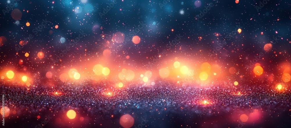 A background of colorful bokeh lights with sparkles and glitter, creating an enchanting atmosphere for festive or celebration themes. A background of colorful bokeh lights with sparkles and glitter, creating an enchanting atmosphere for festive or celebration themes.
