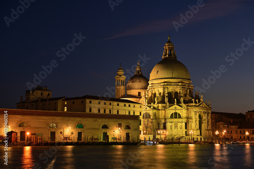 Obraz na płótnie Venedig - Santa Maria della Salute bei Nacht w salonie