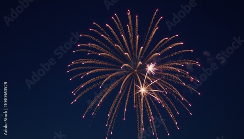 Fireworks illuminate the night sky with an indistinguishable glow