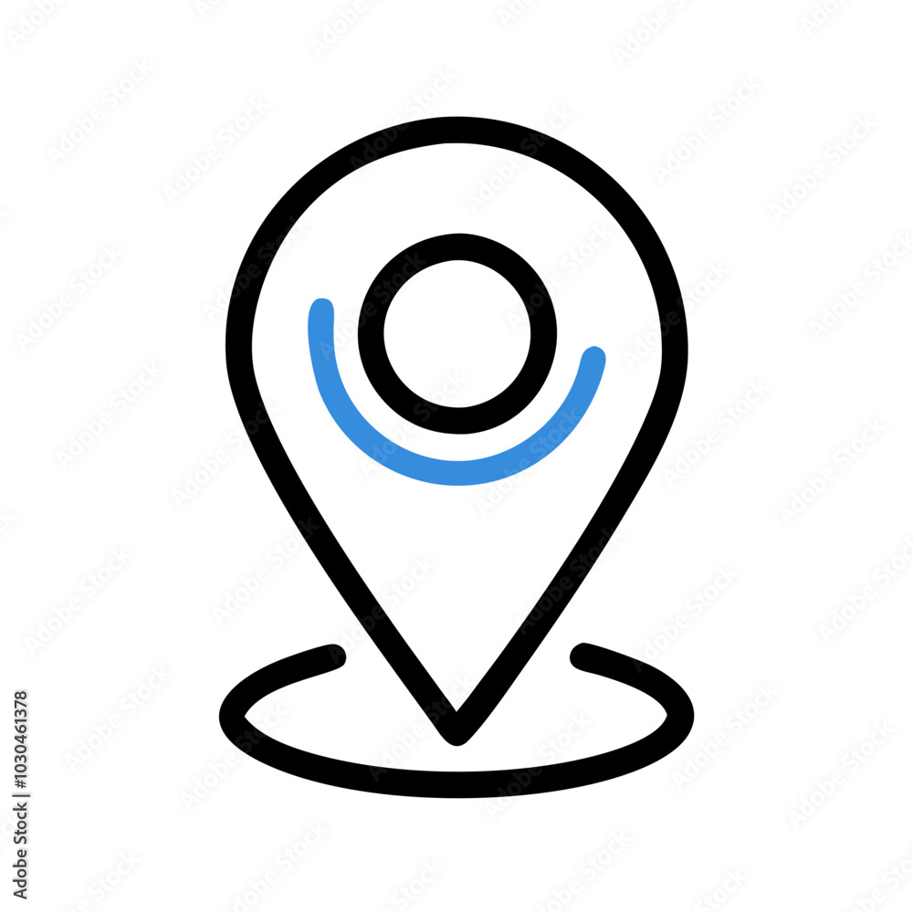 A minimalist location pin icon on a stylized map background. A minimalist location pin icon on a stylized map background.