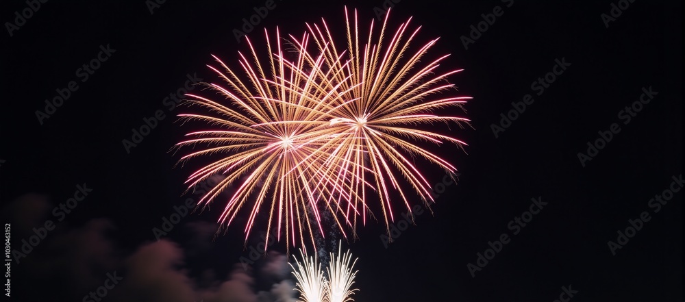 Festive fireworks against an isolated backdrop with a focus on explosions and pyrotechnics Festive fireworks against an isolated backdrop with a focus on explosions and pyrotechnics