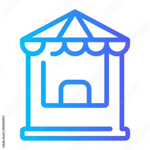 ticket shop gradient icon