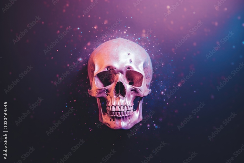 Skull illuminated celebration halloween. Skull illuminated celebration halloween.