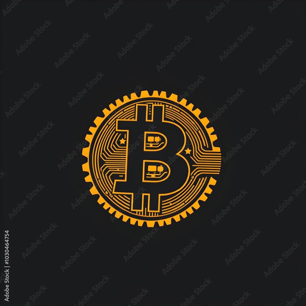 Bitcoin logo illustration Bitcoin logo illustration