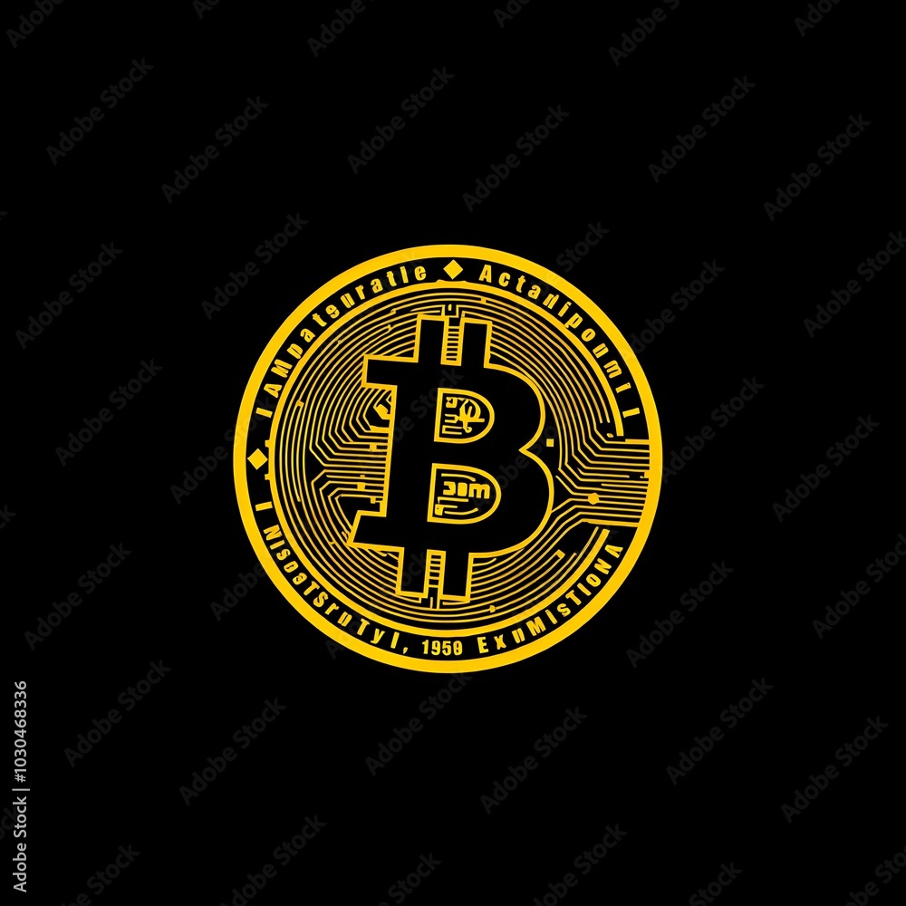 Bitcoin logo illustration Bitcoin logo illustration