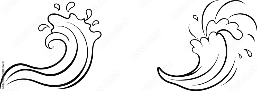 Abstract Swirls Line Art Design Graphic Elements Abstract Swirls Line Art Design Graphic Elements