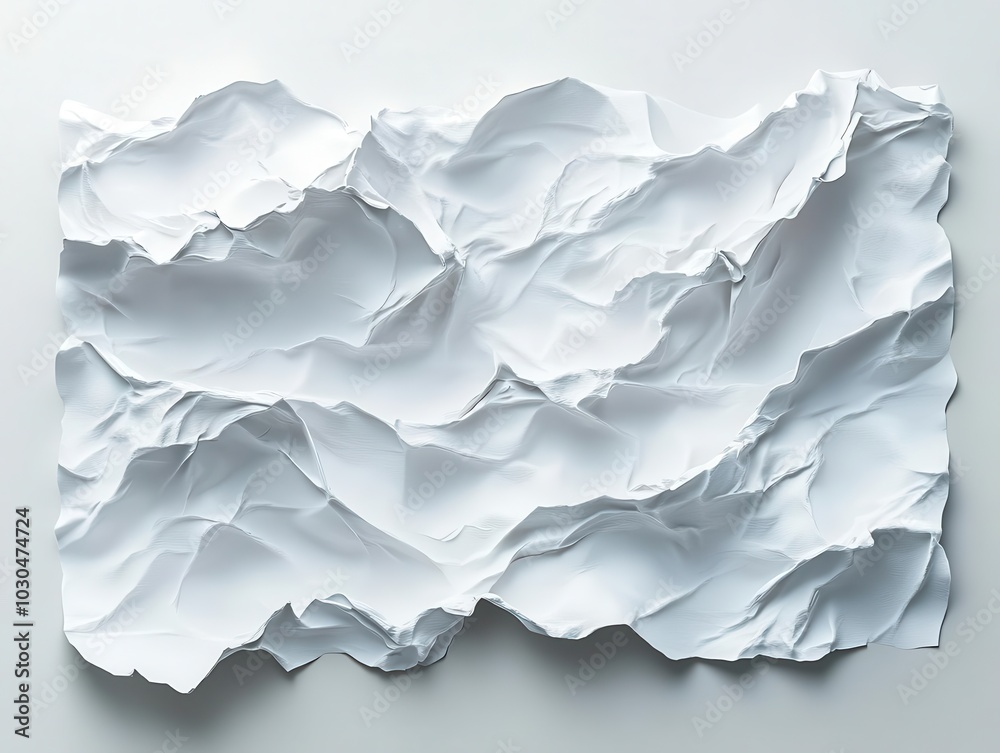 crumpled white paper sticker poster with a subtle texture, isolated on a plain background, perfect for showcasing artwork or announcements, conveying an artistic and clean vibe crumpled white paper sticker poster with a subtle texture, isolated on a plain background, perfect for showcasing artwork or announcements, conveying an artistic and clean vibe