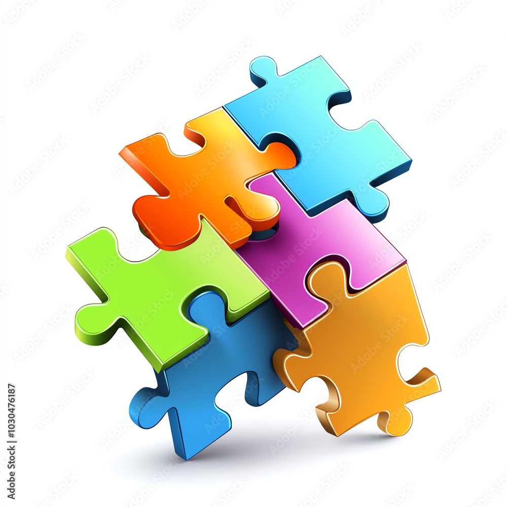 Colorful puzzle pieces stacked together, showcasing vibrant hues and interlocking shapes. Colorful puzzle pieces stacked together, showcasing vibrant hues and interlocking shapes.
