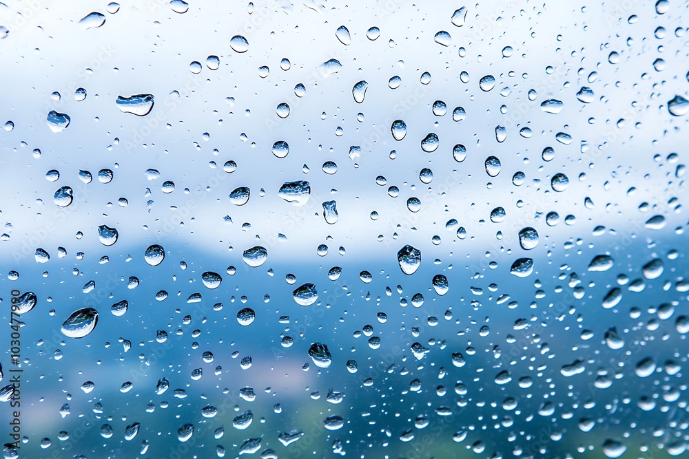 Droplets on a window during a heavy rain Droplets on a window during a heavy rain