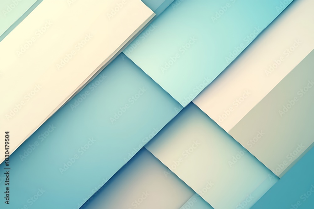 Abstract background with geometric shapes in blue, cream, and beige colors. Abstract background with geometric shapes in blue, cream, and beige colors.