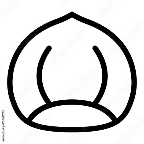 Hazelnut icon. Vector line icon