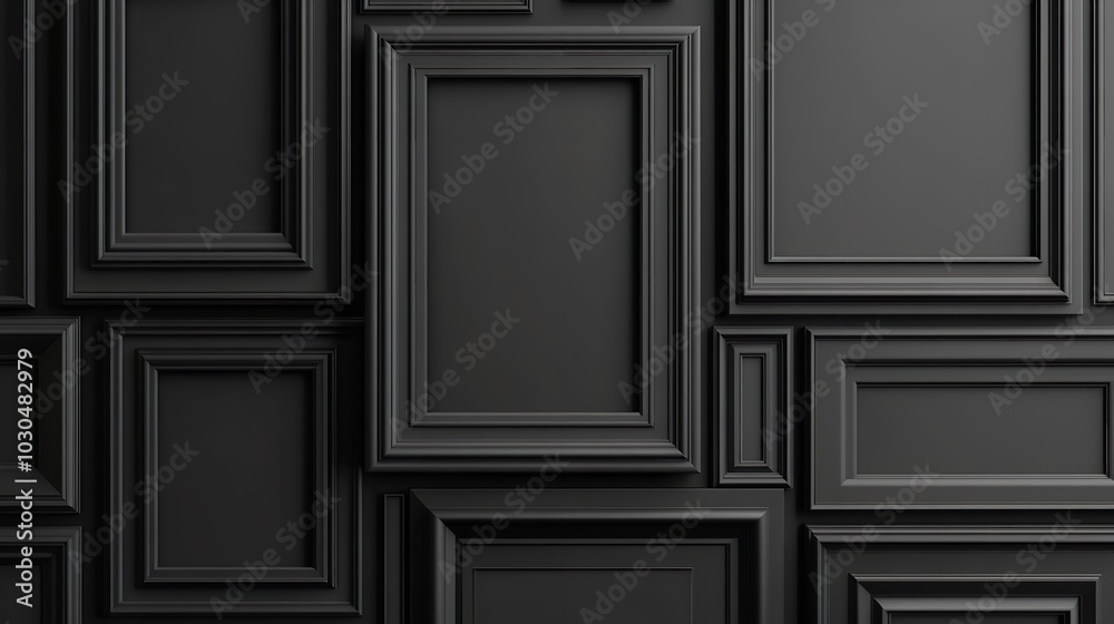 A set of simple design frames. Vector illustration A set of simple design frames. Vector illustration