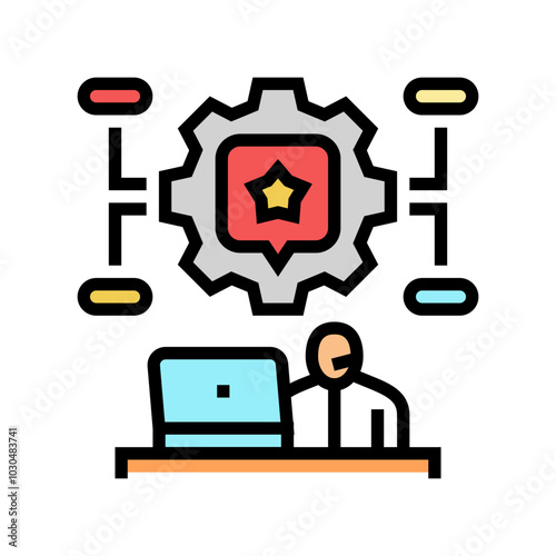 coordination event agency color icon vector. coordination event agency sign. isolated symbol illustration