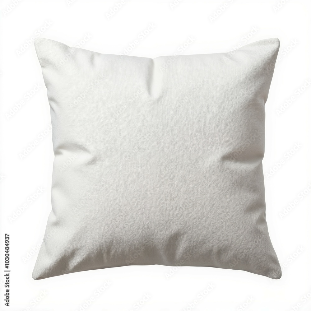 A plain white cushion with a smooth surface, perfect for home decor or adding comfort to any living space. A plain white cushion with a smooth surface, perfect for home decor or adding comfort to any living space.