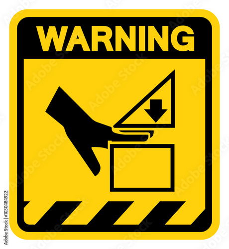 Crush Of Finger Hazard Warning Sign, Vector Illustration, Isolate On White Background Label.EPS10