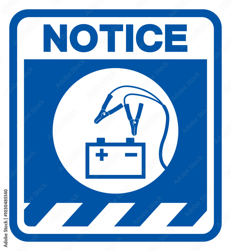 Notice Battery Charging Area Symbol Sign, Vector Illustration, Isolated ...