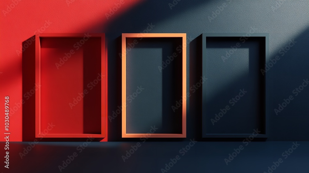 A set of simple design frames. Vector illustration A set of simple design frames. Vector illustration