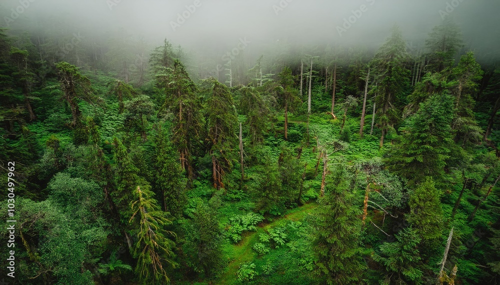 Obraz premium Lush Green Forest