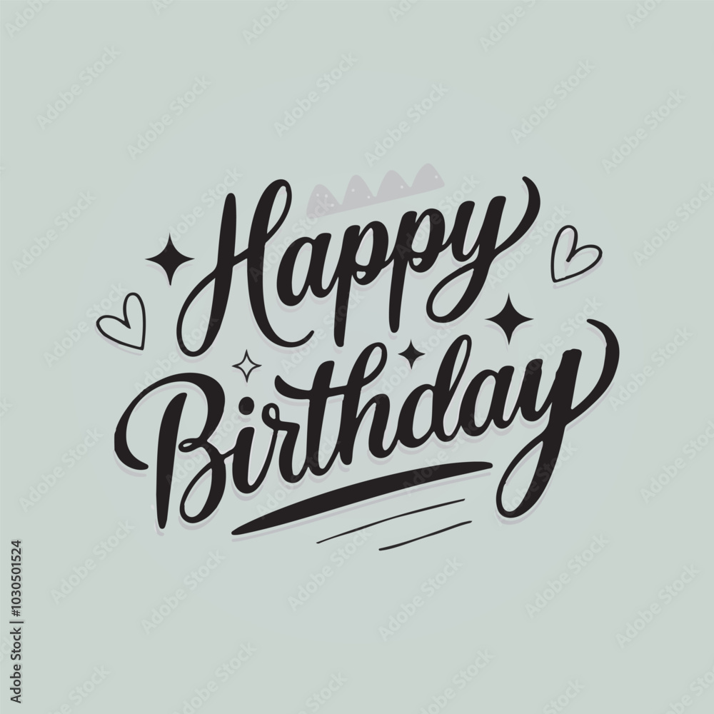 Obraz premium Vector Happy Birthday typography. 