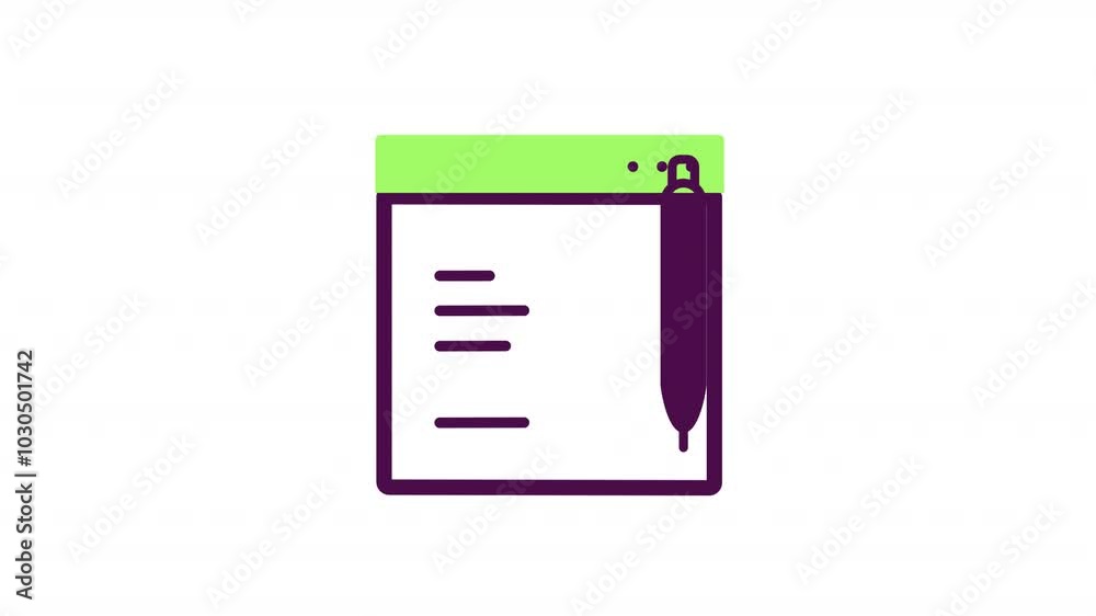 Writing Notes Animation icon Writing Notes Animation icon