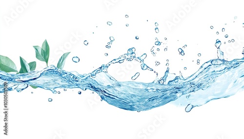 A closeup of water molecules in motion, representing the energy and life within water, water molecules, science of water