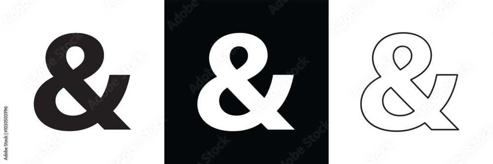 Ampersand symbols and sign collection. Custom hand drawn ampersand icon for invitations and letters in eps 10. Ampersand symbols and sign collection. Custom hand drawn ampersand icon for invitations and letters in eps 10.