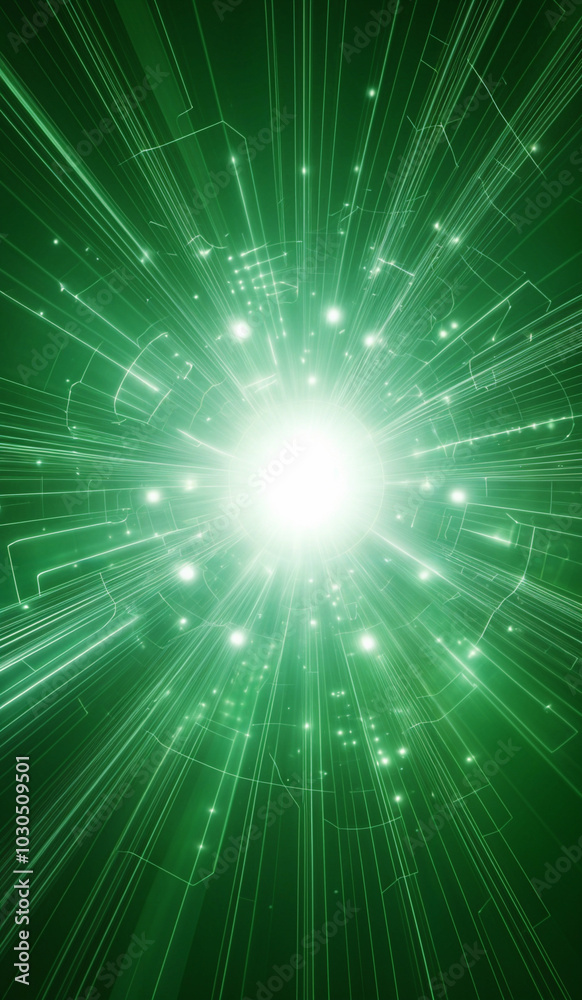 Green and white abstract technology background
