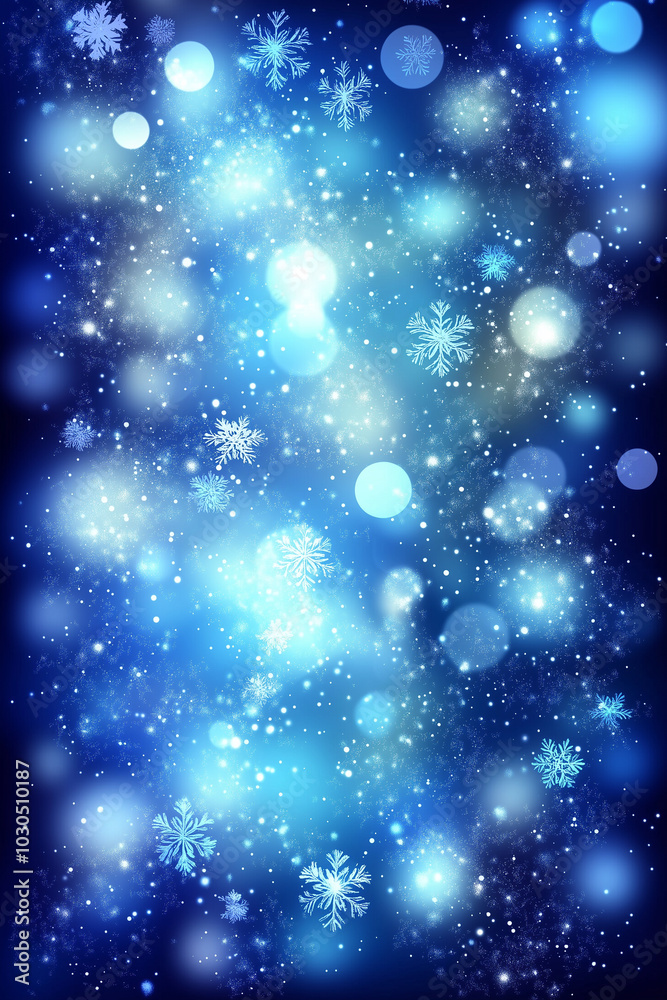 Obraz premium Snowflake inspired background with copy space
