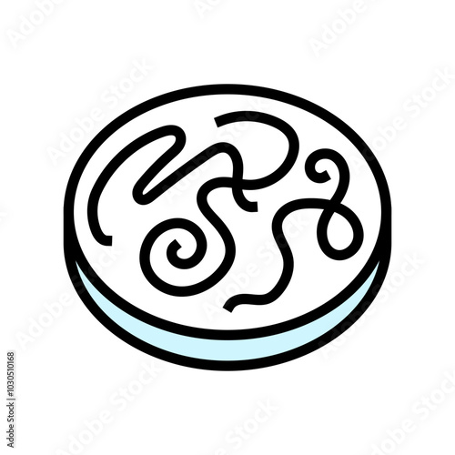helminth worm parasite color icon vector. helminth worm parasite sign. isolated symbol illustration